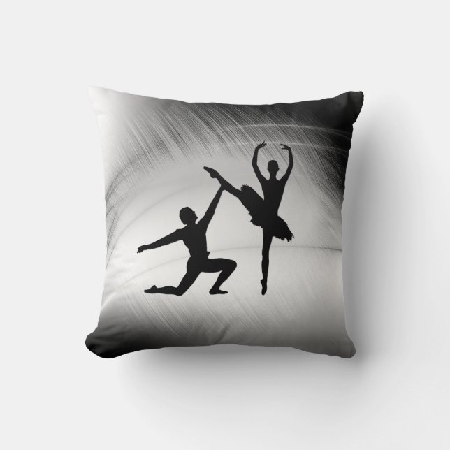 Ballet Couple Dance Throw Pillow (Front)
