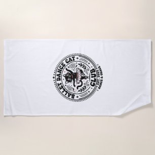 Ballet Dance Cat Pet Lover Shirt Art - Ballet Danc Beach Towel