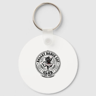Ballet Dance Cat Pet Lover Shirt Art - Ballet Danc Keychain