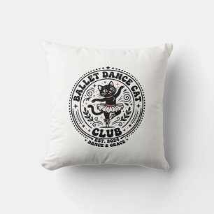 Ballet Dance Cat Pet Lover Shirt Art - Ballet Danc Throw Pillow