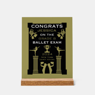 Ballet Dance Congratulations Acrylic Sign