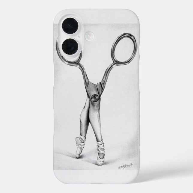 Ballet dance Scissors Ballerina Surreal drawing Case-Mate iPhone Case (Back)