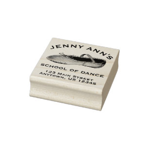 Ballet Dance Studio Teacher Personalized Address Rubber Stamp