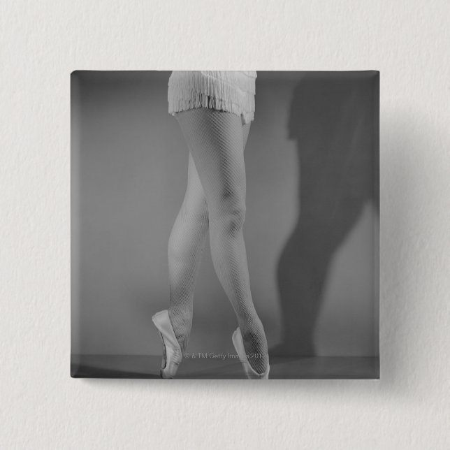 Ballet Dancer 2 Inch Square Button (Front)