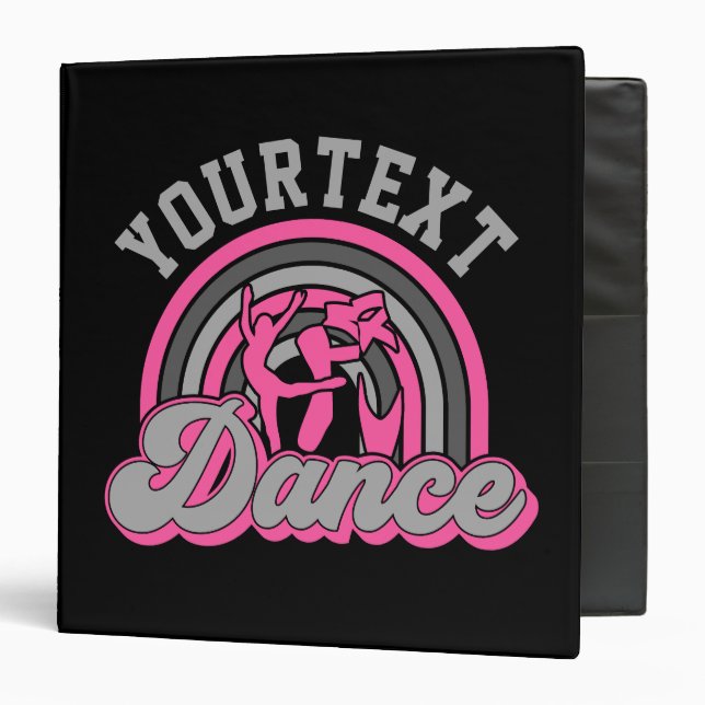Ballet Dancer ADD TEXT Classic Dance Performer Binder (Front/Inside)