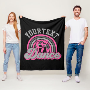 Ballet Dancer ADD TEXT Classic Dance Performer Fleece Blanket