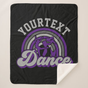 Ballet Dancer ADD TEXT Classic Dance Performer Sherpa Blanket