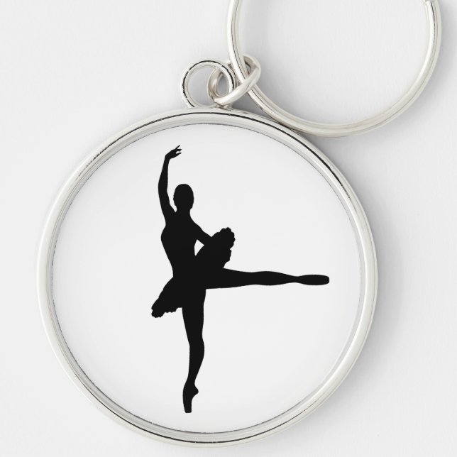 BALLET DANCER Arabesque (Ballerina silhouette) v2 Keychain (Front)