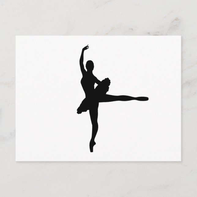 BALLET DANCER Arabesque (Ballerina silhouette) v2  Postcard (Front)
