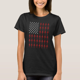 Ballet Dancer Ballerina American Flag Dance 3 T-Shirt