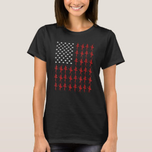 Ballet Dancer Ballerina American Flag Dance 4 T-Shirt