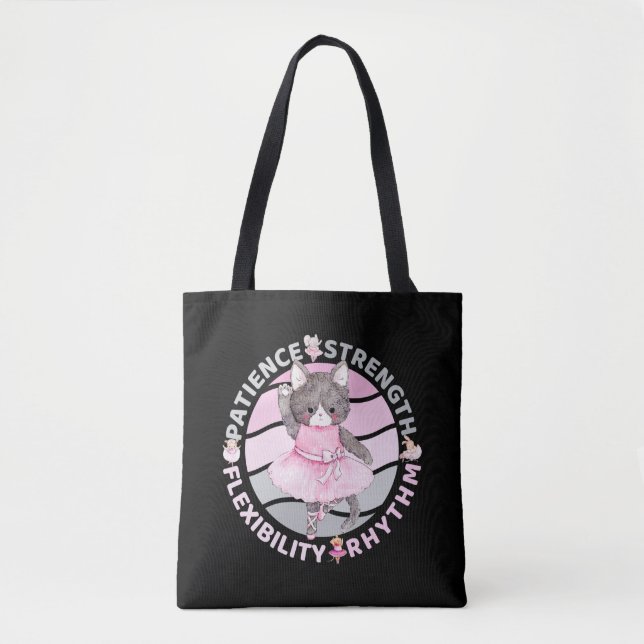 Ballet Dancer - Ballerina Dancing Principles Tote Bag (Front)