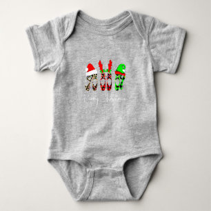 Ballet Dancer Ballerina Merry Christmas Xmas Point Baby Bodysuit