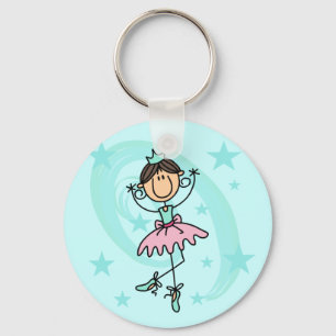 Ballet Dancer - Brown T-shirts and Gifts Keychain