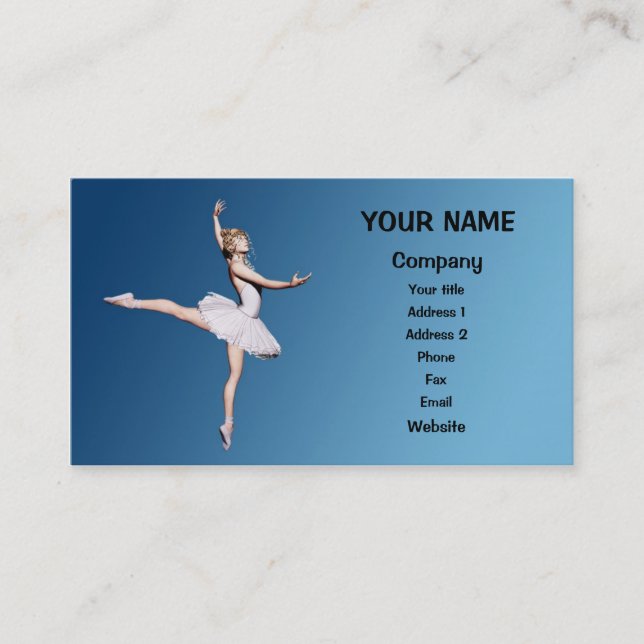 Ballet dancer business card (Front)
