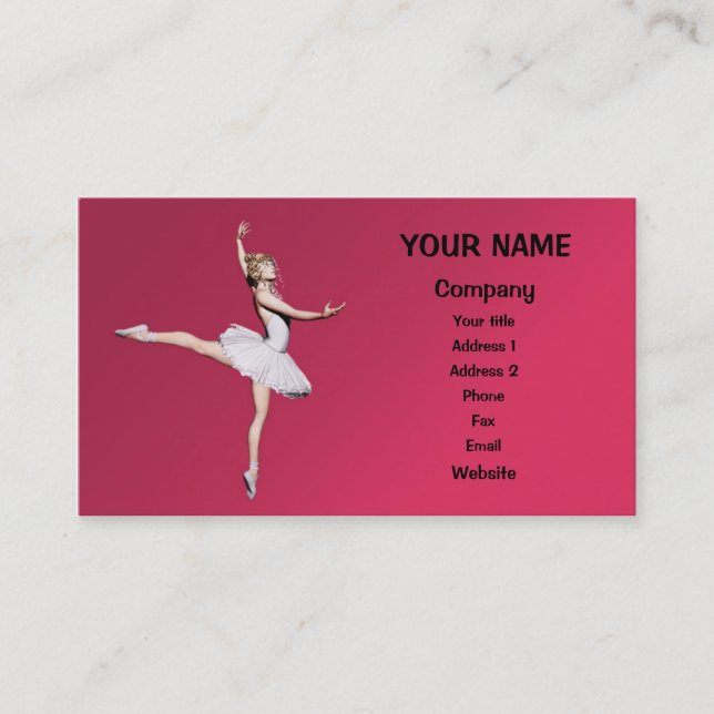 Ballet dancer business card (Front)