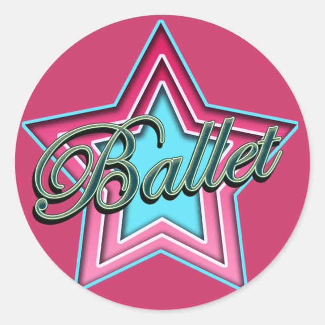 Ballet Dancer Classic Round Sticker (Front)