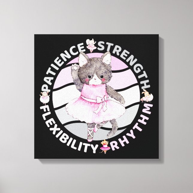 Ballet Dancer Core Values - Ballerina Canvas Print (Front)