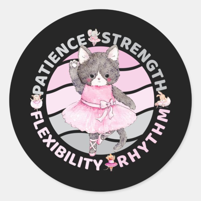 Ballet Dancer Core Values - Ballerina Classic Round Sticker (Front)