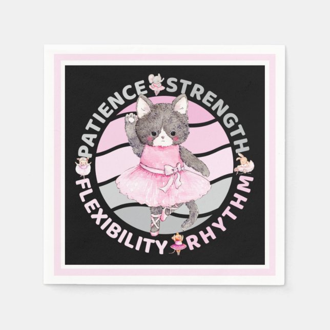 Ballet Dancer Core Values - Ballerina Napkin (Front)