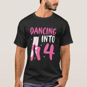 Ballet Dancer Dancing Into 4th Birthday Ballerina T-Shirt