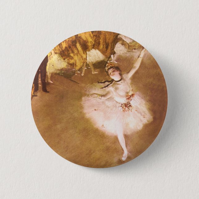 Ballet Dancer Degas Star Painting 2 Inch Round Button (Front)