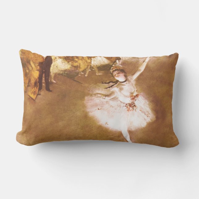 Ballet Dancer Degas Star Painting Lumbar Pillow (Front)