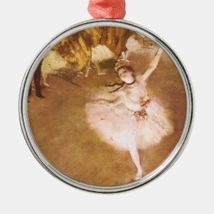 Ballet Dancer Degas Star Painting Metal Ornament