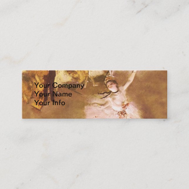 Ballet Dancer Degas Star Painting Mini Business Card (Front)