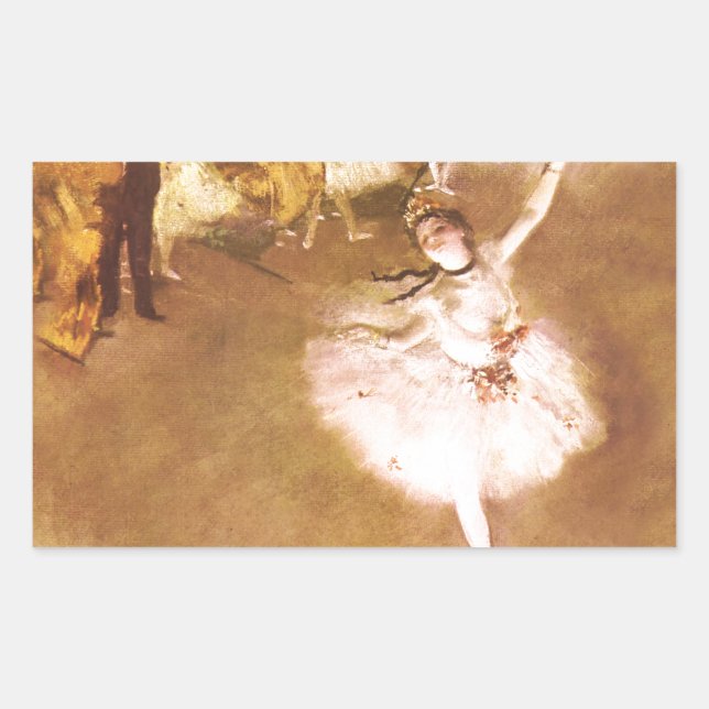 Ballet Dancer Degas Star Painting Sticker (Front)