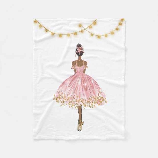 Ballet Dancer Fleece Blanket (Front)