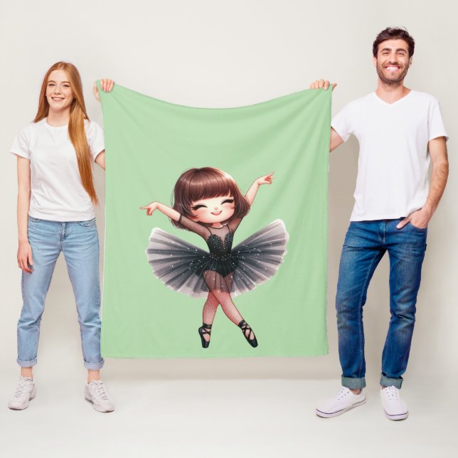 Ballet Dancer Fleece Blanket (In Situ)