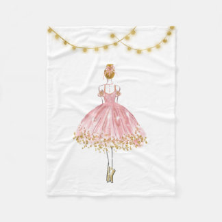 Ballet Dancer Fleece Blanket