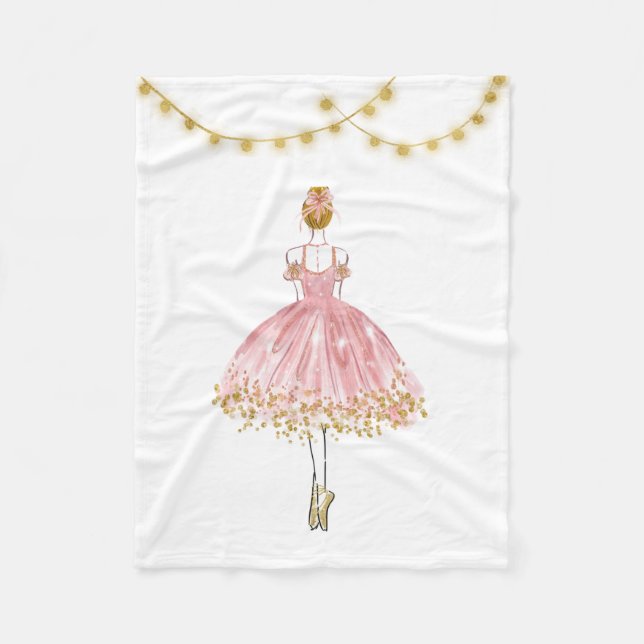 Ballet Dancer Fleece Blanket (Front)