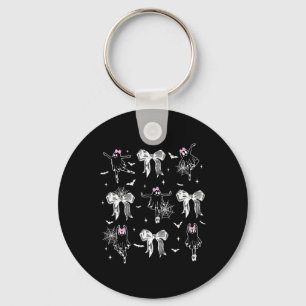 Ballet Dancer Ghost Coquette Bow Halloween Balleri Keychain
