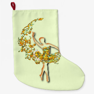 Ballet Dancer Girl Christmas Stocking