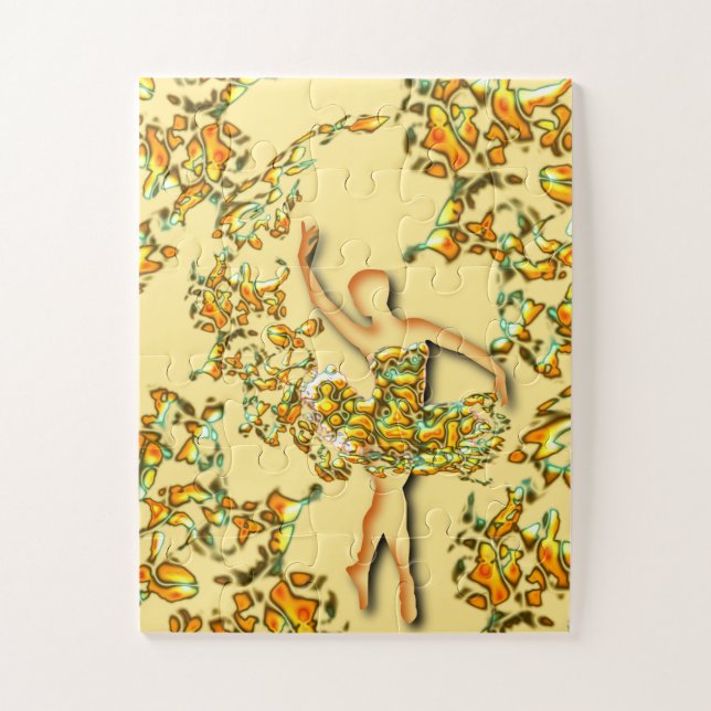 Ballet Dancer Girl Puzzle Ballerina Painting (Vertical)
