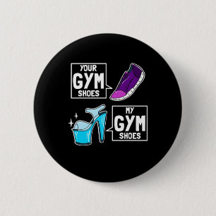 Ballet Dancer Gym Shoes 2 Inch Round Button