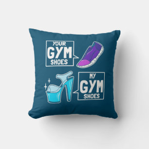 Ballet Dancer Gym Shoes Throw Pillow
