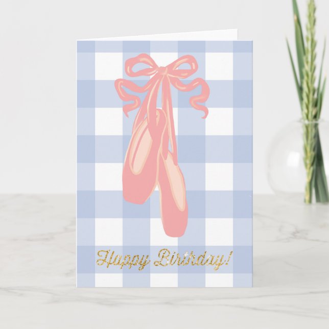 Ballet Dancer Happy Birthday Princess Card (Front)
