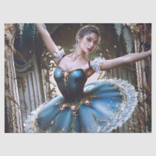 Ballet Dancer in a Blue Tutu Birthday Gift Wrap Tissue Paper