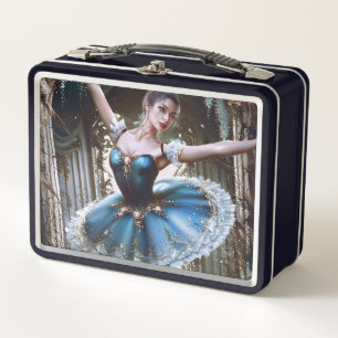 Ballet Dancer in a Blue Tutu Metal Lunch Box
