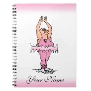 Ballet Dancer in Pink Tutu Personalized Note Pad Notebook