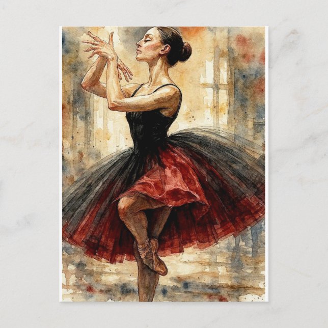 Ballet Dancer in Tutu,  Postcard (Front)