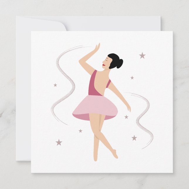 Ballet dancer invitation (Front)