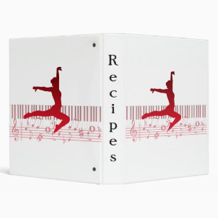 Ballet dancer on a keyboard binder