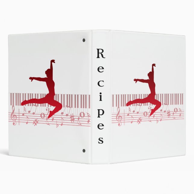Ballet dancer on a keyboard binder (Background)