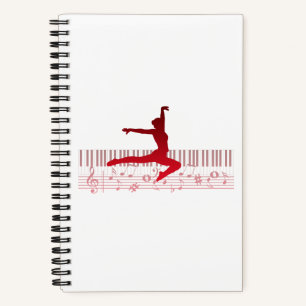 Ballet dancer on a keyboard  notebook