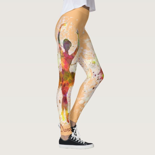 Ballet Dancer Personalize Ballerina Leggings (Right)