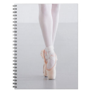 Ballet Dancer Pointe Shoes Pink Slippers Notebook